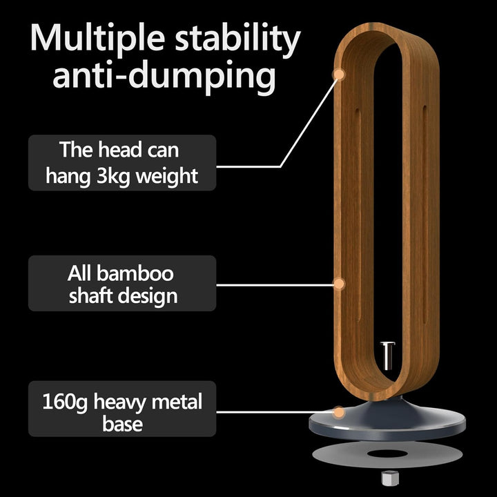 Geekria Headset-Ständer, Gaming-Headset-Halterung, Bambusholz-Kopfhörer-Schreibtisch-Display-Aufhäng