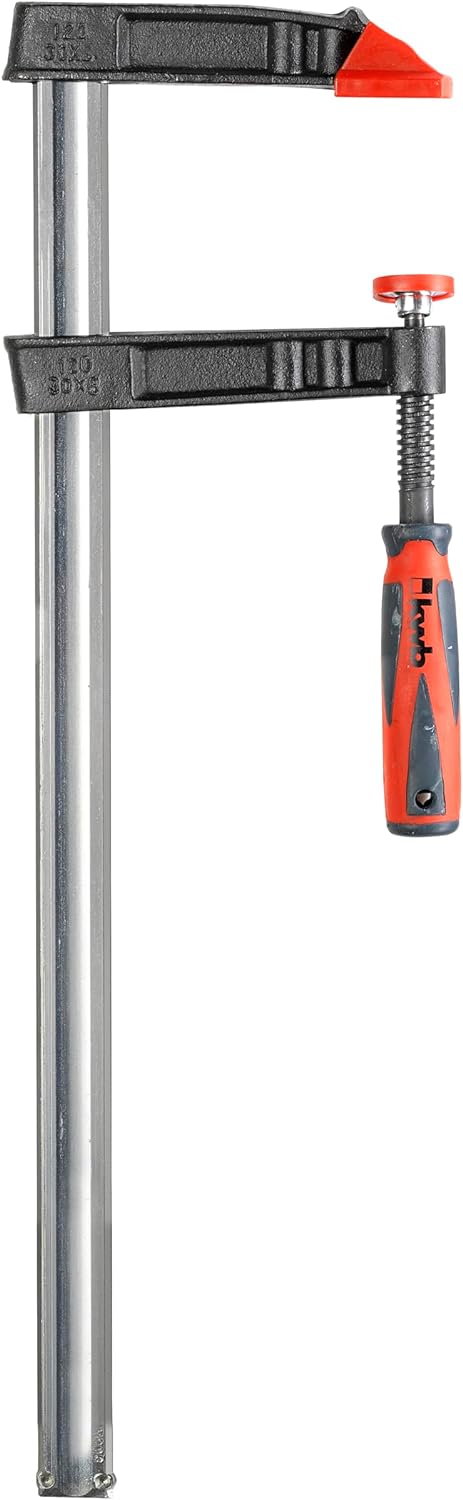 kwb Profi Schraub-Zwinge mit 2-Komponentengriff 120x500, Spann-Weite 500 mm, Spanntiefe 120 mm, Span