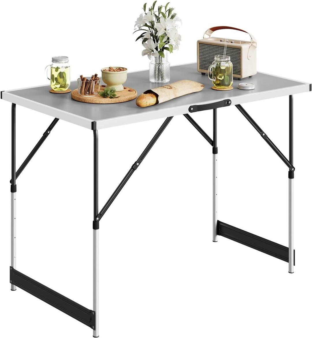 WOLTU® Campingtisch Klapptisch Gartentisch Arbeitstisch Balkontisch höhenverstellbar Aluminium Stahl