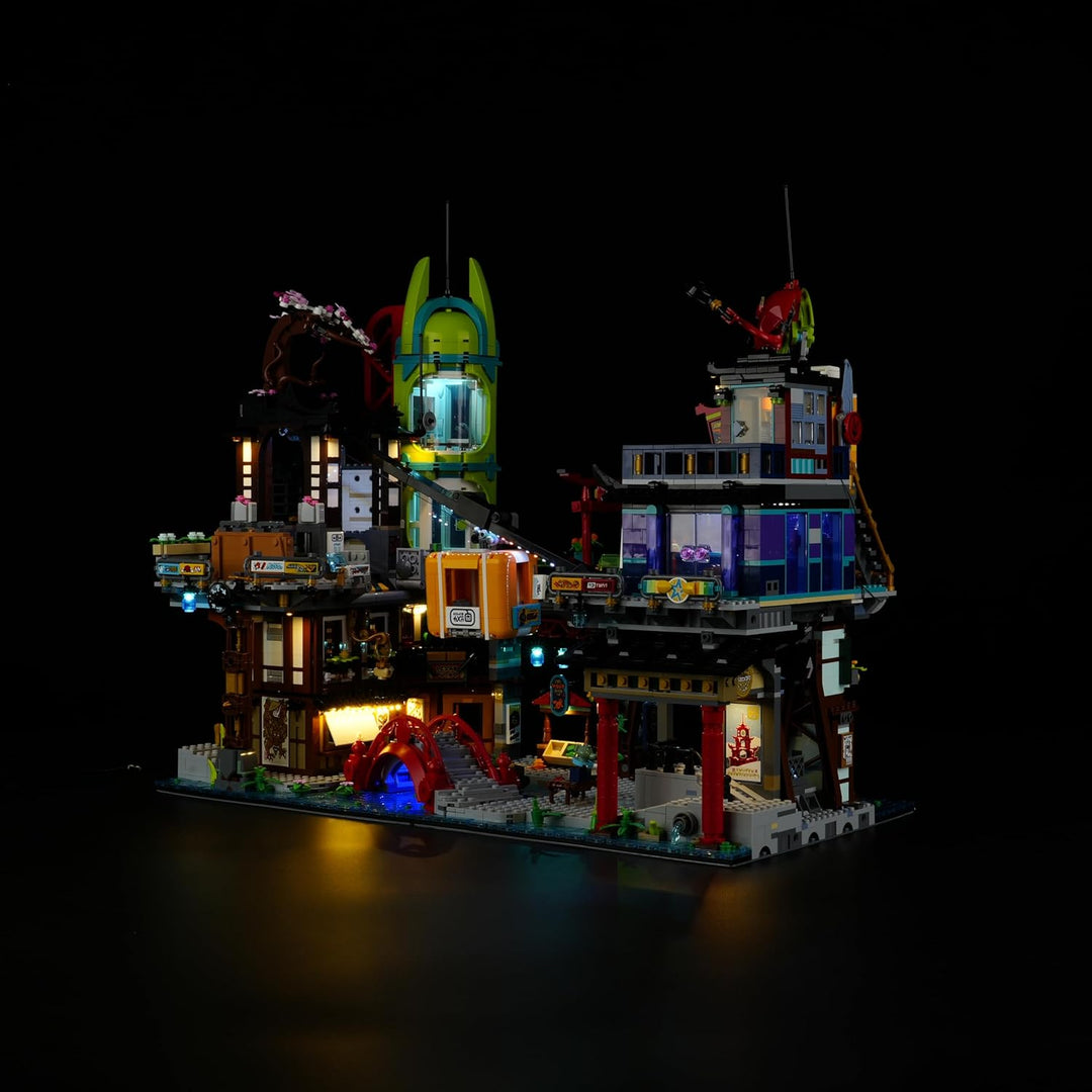 cooldac LED Licht Set für Lego 71799 Ninjago City Markets, Licht Set Kompatibel mit Lego 71799 City