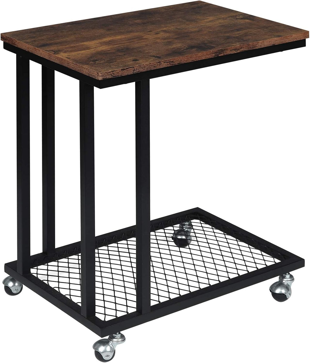 WOLTU Beistelltisch Kaffeetisch Couchtisch Sofatisch Nachttisch Betttisch Laptoptisch mit Rollen, Wo