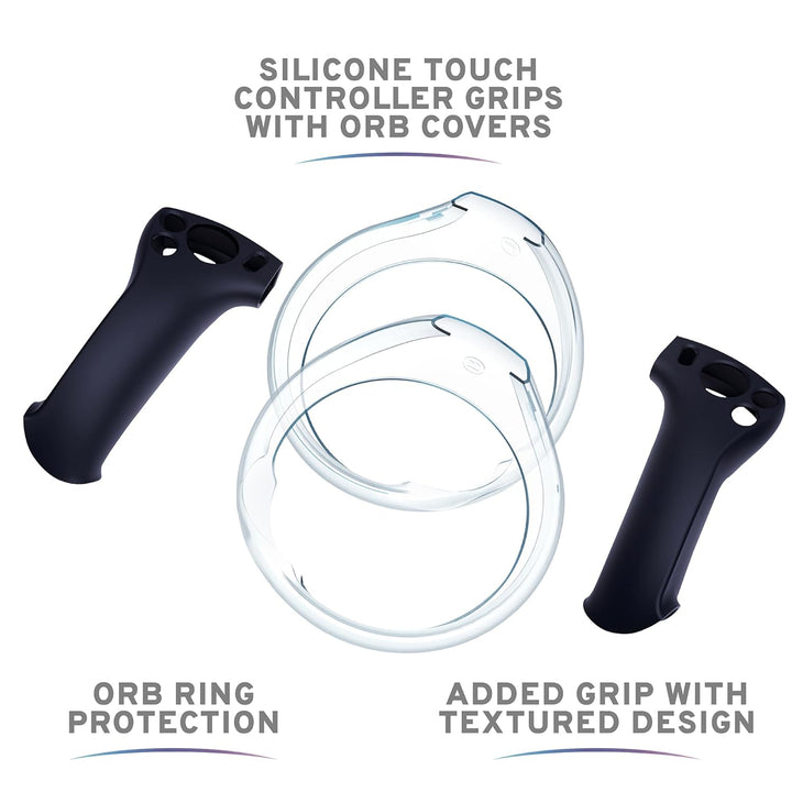 STEALTH Comfort Play & Protect Kit für PS VR2 - mit Silikon Linsenschutz, Silikon Schutzhaube, Mikro