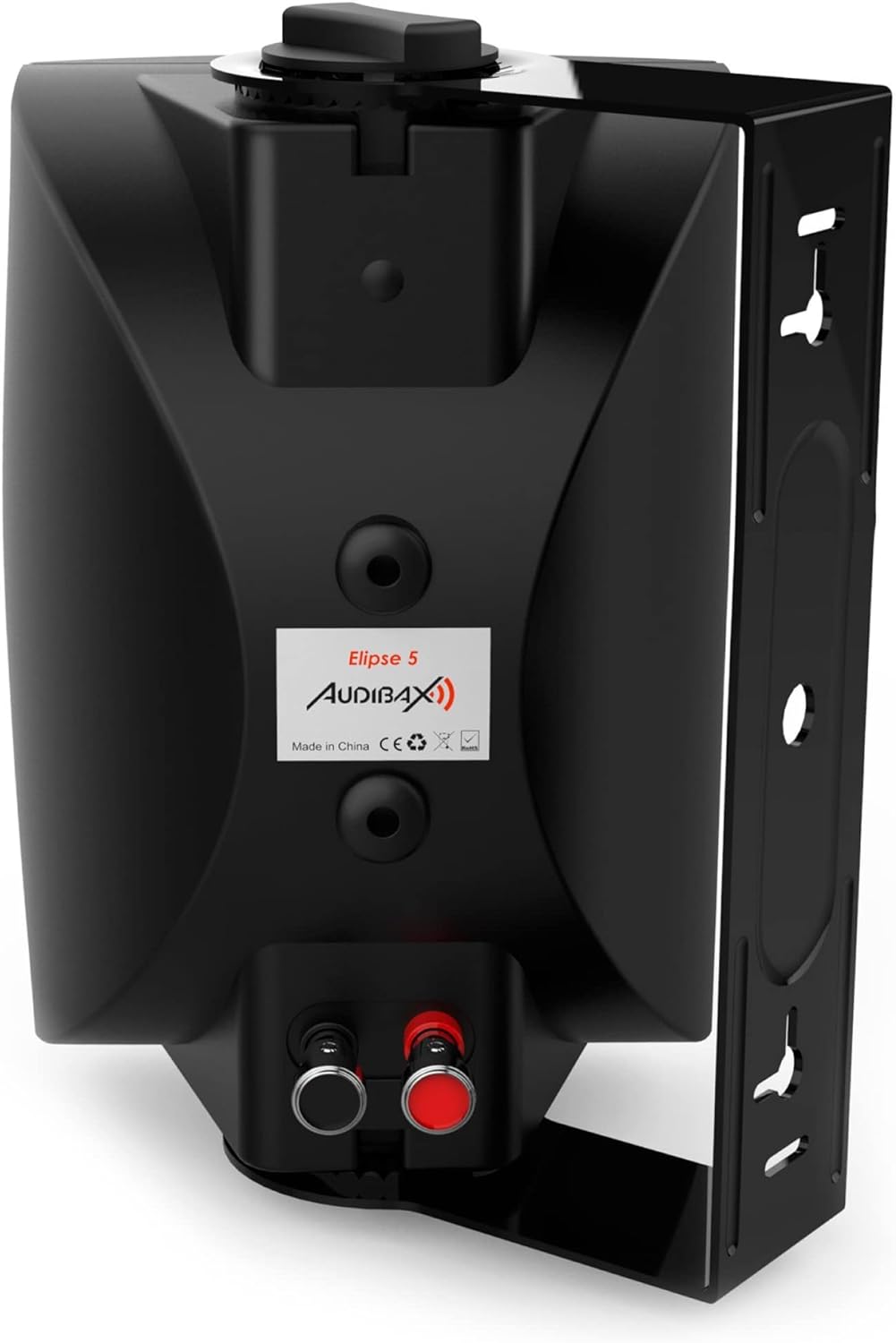 Audibax Elipse 5 Altavoces Sonorización HiFi 5" 2 Vías Con Soporte Pared. Negros Pareja