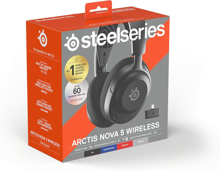SteelSeries Arctis Nova 5 Wireless Gaming Headset – Multi-System – Magnetische Neodym-Treiber – 100+
