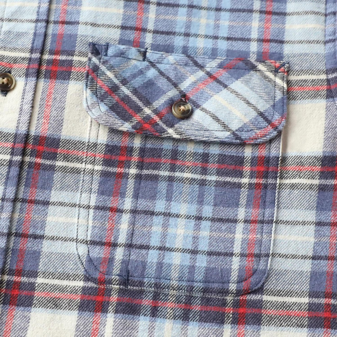 Dubinik® Flanellhemd Herren Kariert Flanellhemden Langarm Casual Button Down Freizeithemd Mit Brustt