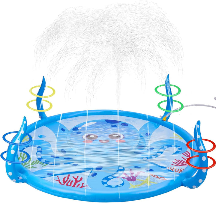 Anpro Sprinkler für Kinder, Aufblasbare Octopus-Wasserspielzeuge für Jungen und Mädchen, Sommer Outd