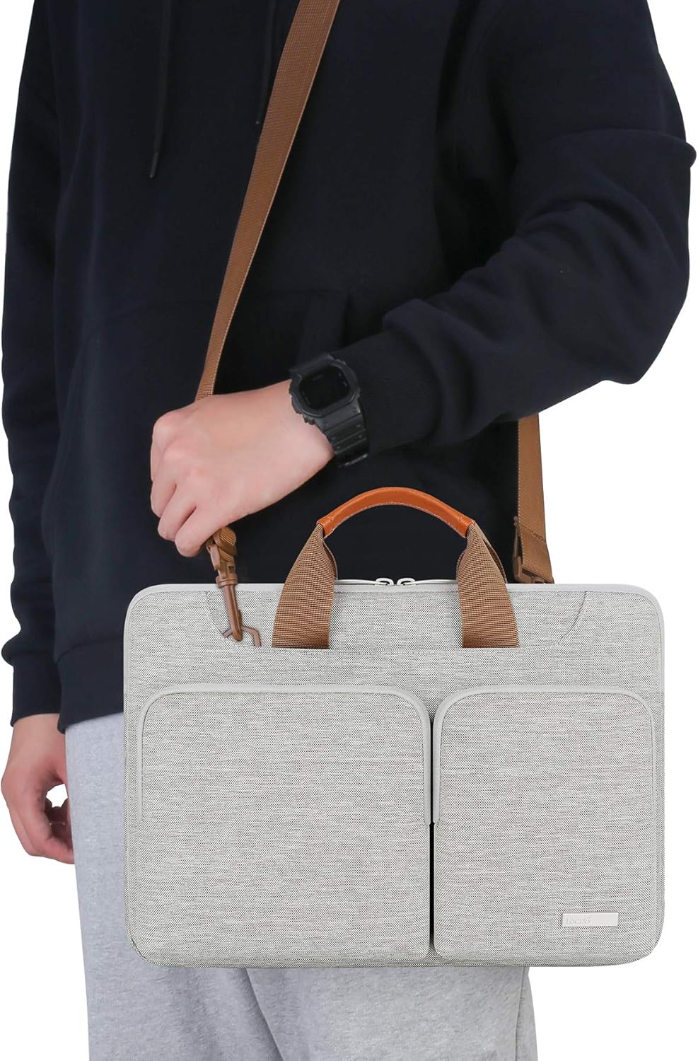 Lacdo 360° Rundumschutz Laptop Schultertasche Hülle für 14 Zoll Neu MacBook Pro M3 Pro Max / M3 / M2