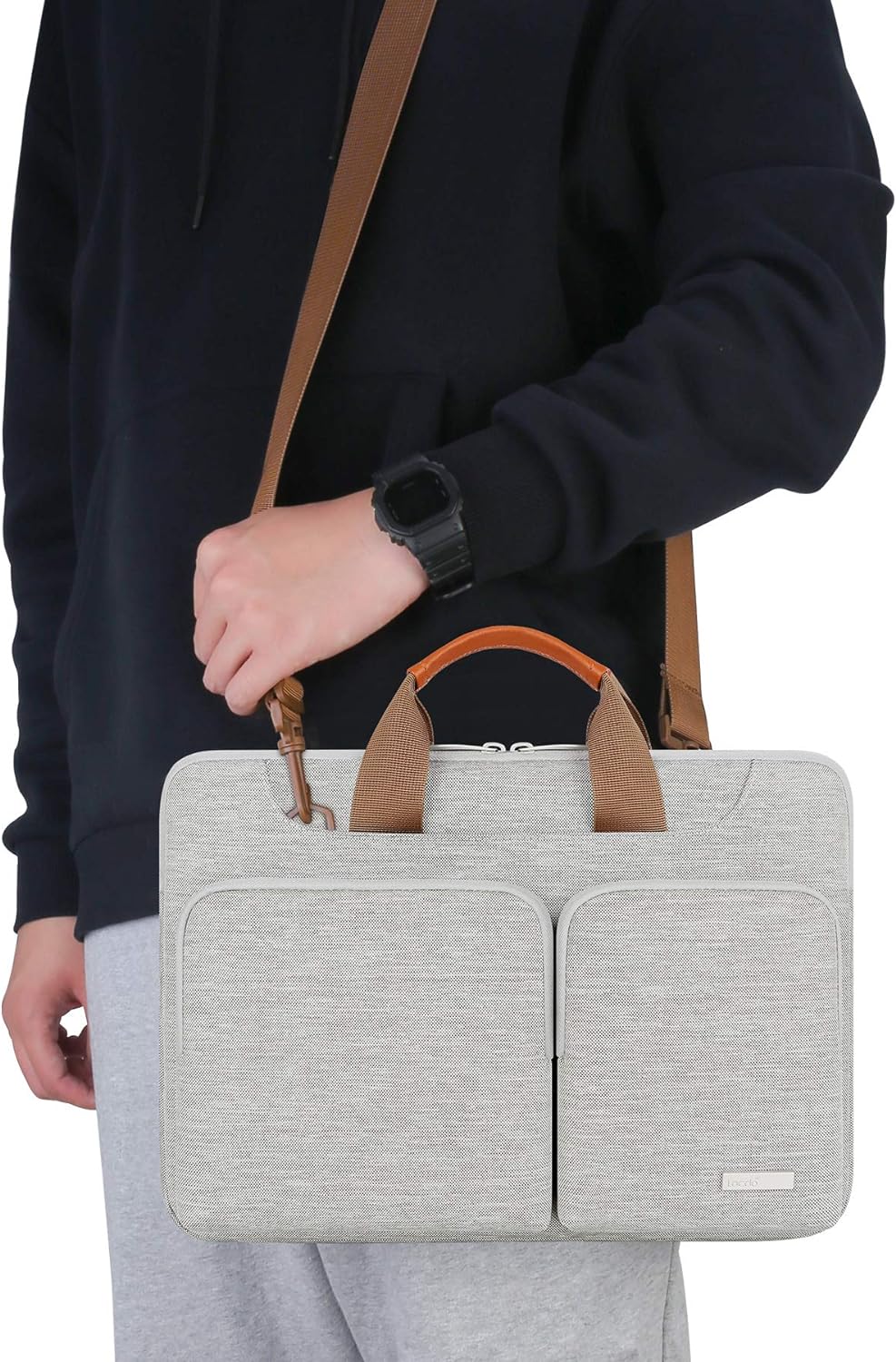 Lacdo 360° Rundumschutz Laptop Schultertasche Hülle für 13 Zoll Neu MacBook Pro M2/M1 2022-2012, 13