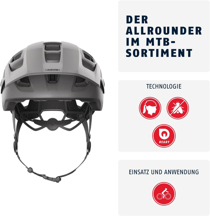 ABUS MTB-Helm MoDrop - robuster Fahrradhelm mit guter Belüftung für Mountainbiker - individuelle Pas