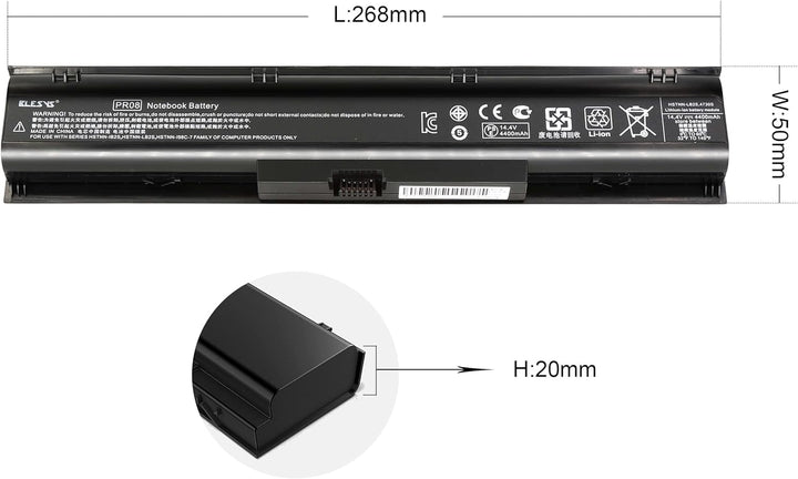 BLESYS 633807-001 Laptop Akku fĂŒr HP ProBook 4740s 4730s Serie Notebook PR08 QK647AA QK647UT HSTNN-I