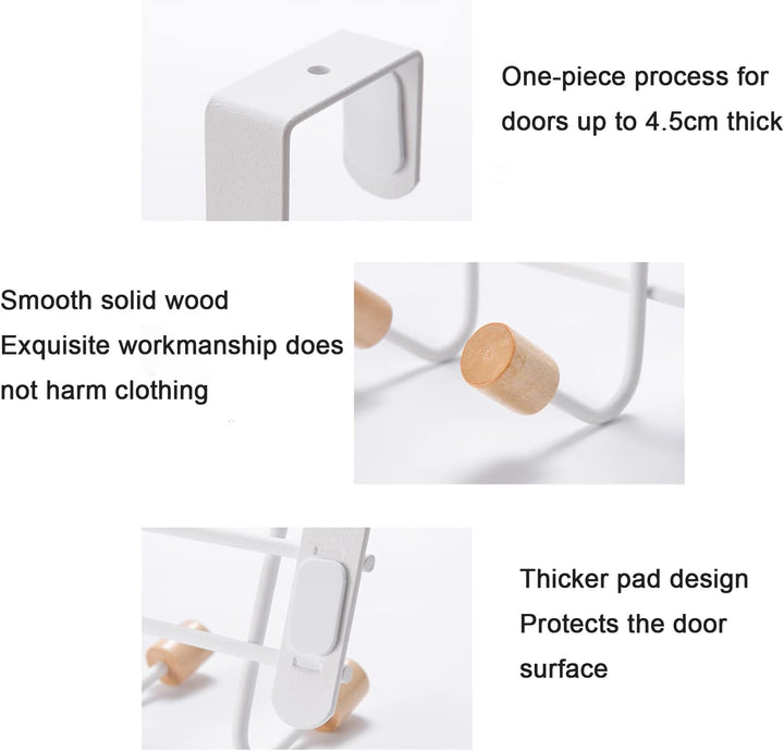 BEEK Door Hook for Hanging Coat Hooks Door Coat Hooks for Door Wardrobe Hooks Kitchen Bathroom Hallw