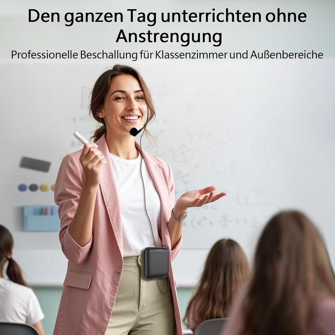 NORWII S358 Tragbarer 2000mAh Wiederaufladbarer Sprachverstärker mit Kabelgebundenem Mikrofon, Heads