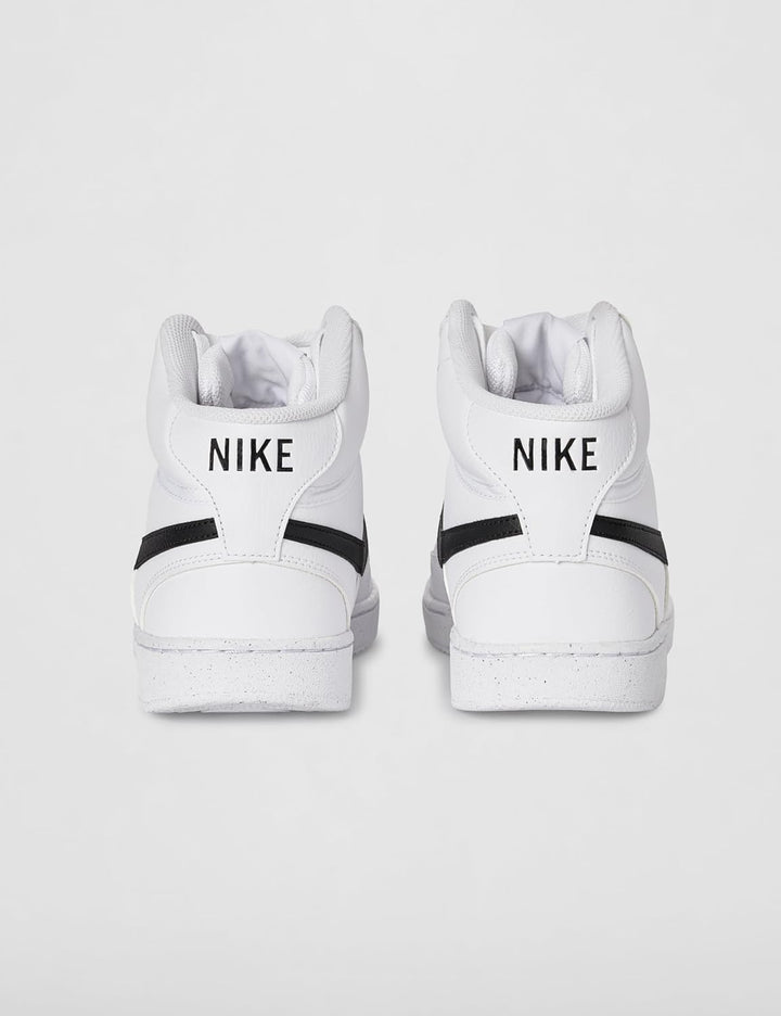 Nike Herren Court Vision Mid Nn Sneaker 44 EU White Black White, 44 EU White Black White