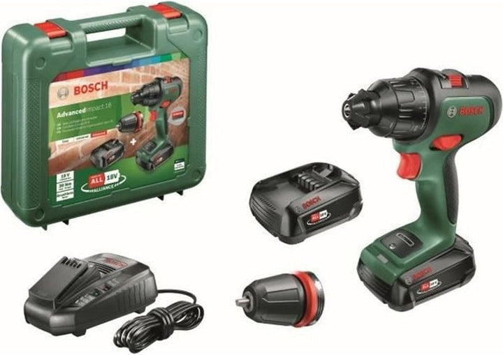 Bosch Home and Garden Bosch Akku Schlagbohrmaschine AdvancedImpact 18 (2 Akkus, 18-Volt-System, im H