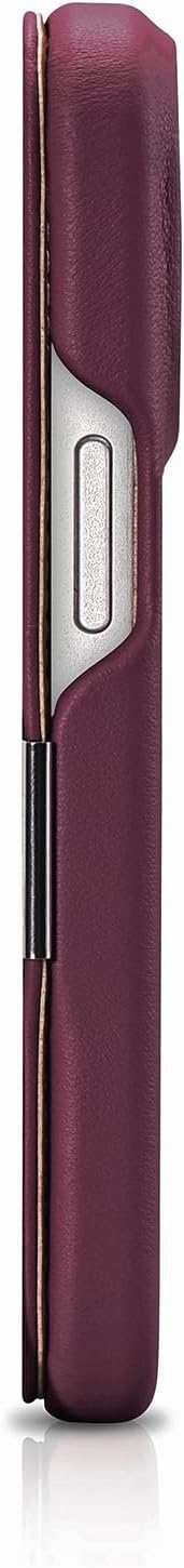 Mobiskin Hülle für iPhone 15 PRO (6,1 Zoll), Handyhülle mit Leder, Case kompatibel mit MagSafe, Schu