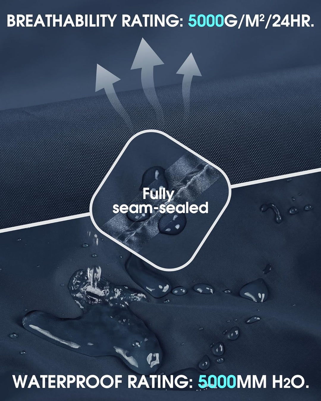 33,000ft Packbare Regenhose Herren Wasserdicht Leichte Fahrrad Überziehhose Winddicht Reflektierende