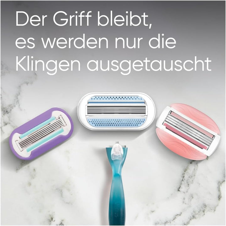 Gillette Venus Comfortglide Spa Breeze Rasierklingen Damen, 9 Ersatzklingen für Damenrasierer mit 3-