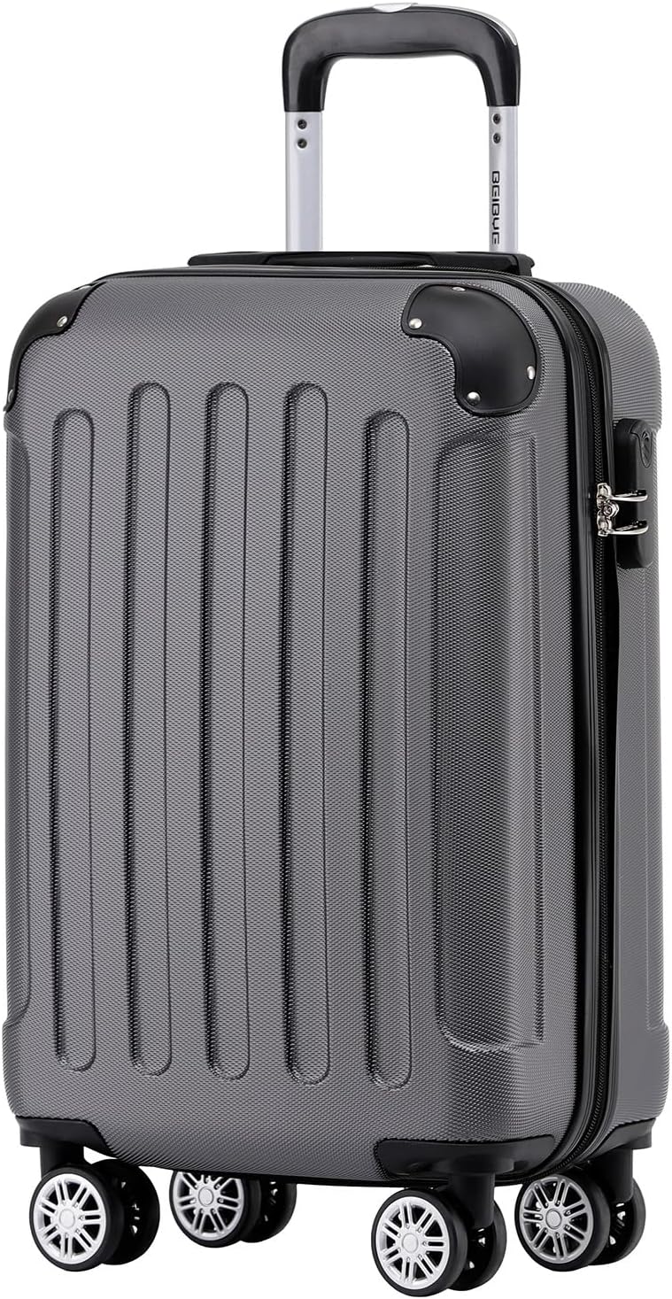 BEIBYE Zwillingsrollen Hardcase Reisekoffer Koffer Trolleys Hartschale in XL-L-M in 14 Farben (Busin