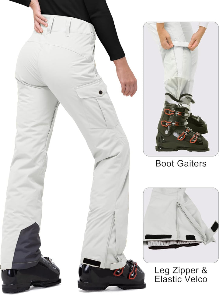33,000ft Damen Skihose Outdoorhose Wasserdicht Winddichte Softshellhose Warme Gefütterte Thermohose