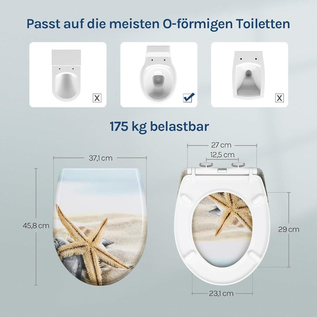 WOLTU Toilettendeckel mit Absenkautomatik Klodeckel WC Sitz Softclose antibakterielle Klobrille mit