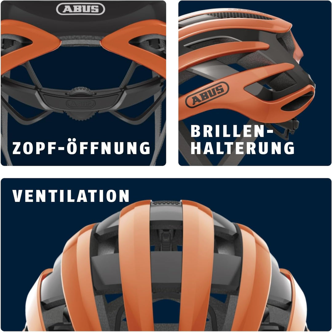 ABUS Rennradhelm AirBreaker - High-End Fahrradhelm für den professionellen Radsport - für Jugendlich
