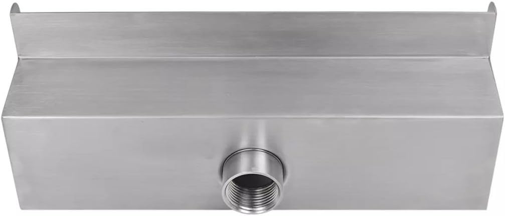 yorten Rechteckige Wasserfall Wasserfont?ne Dekorativ Pool-Font?ne aus Edelstahl 30 x 11,5 x 8 cm (B