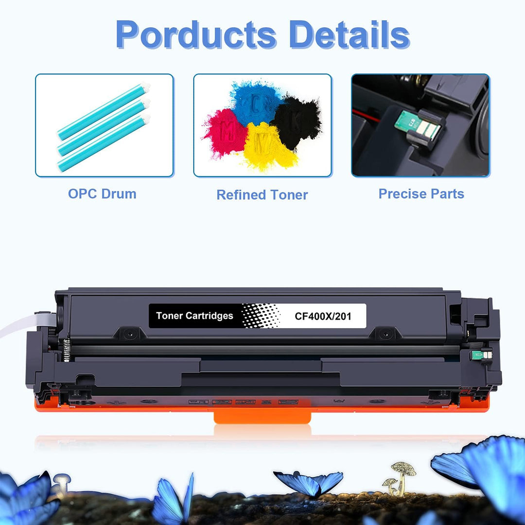 LOSMANN 2x Toner Kompatibel für HP CF400X 201X CF400A 201A für HP Color LaserJet Pro M252dn M252dw M