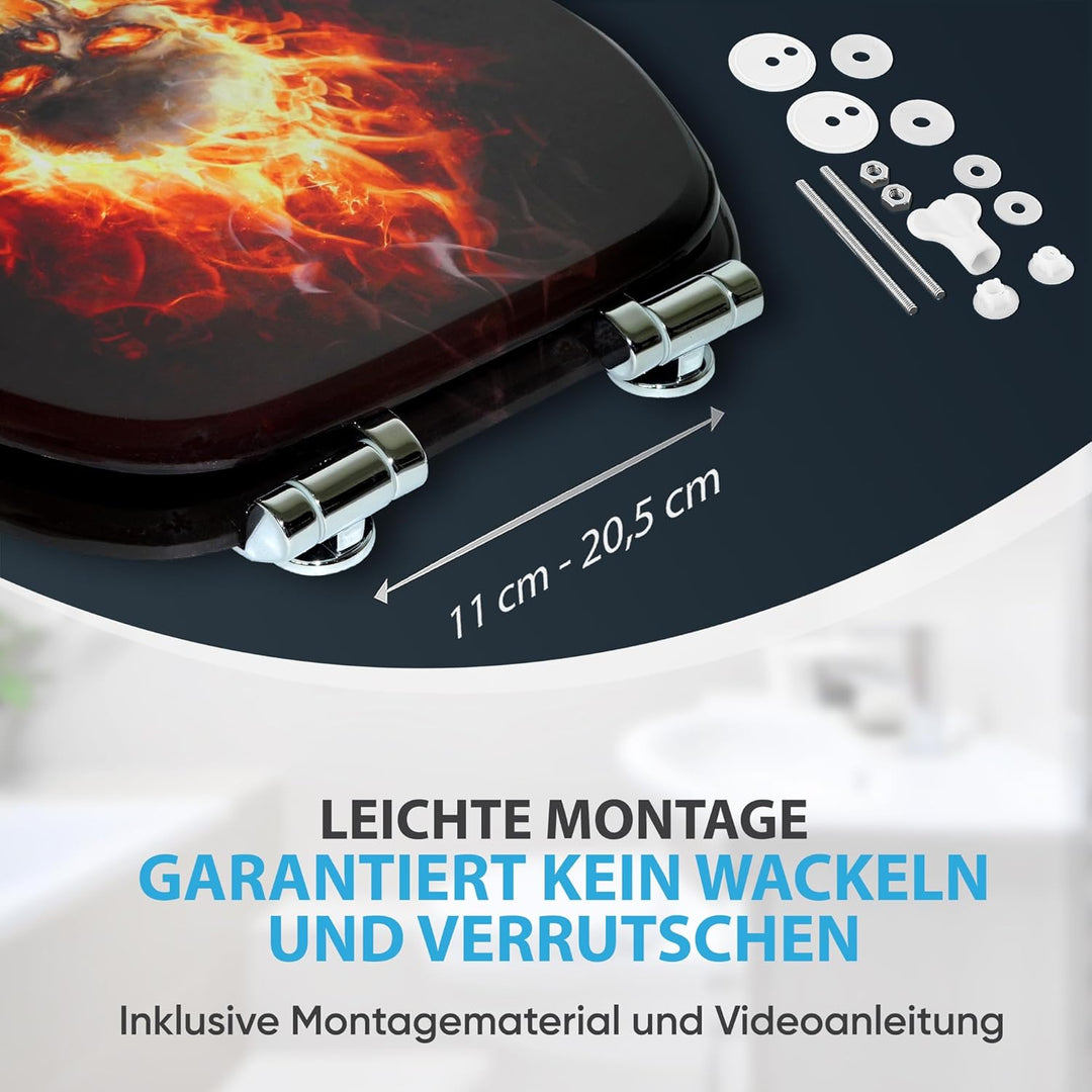 Sanilo WC Sitz mit Absenkautomatik, viele schöne schwarze Toilettendeckel zur Auswahl, hochwertige u