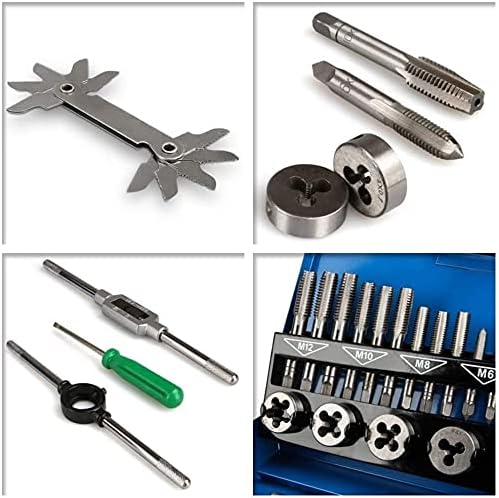 NAIZY 32 tlg Gewindeschneidsatz Gewindebohrer M3-M12 32 Teilig, 32 Teilig