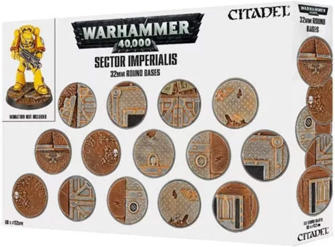 Games Workshop 99120199039" Sector Imperialis Sixty Round Bases Actionfigur, 32 mm