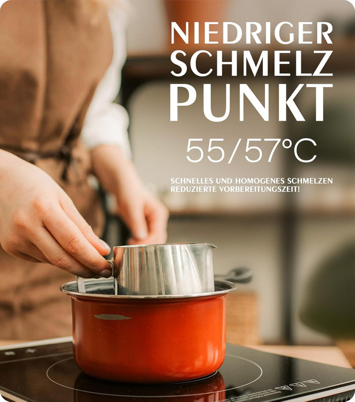 Sojawachs für Kerzen 3kg, BOYUJK Premium Natürlich Kerzenwachs, 100% Sojawachs für die Kerzenherstel