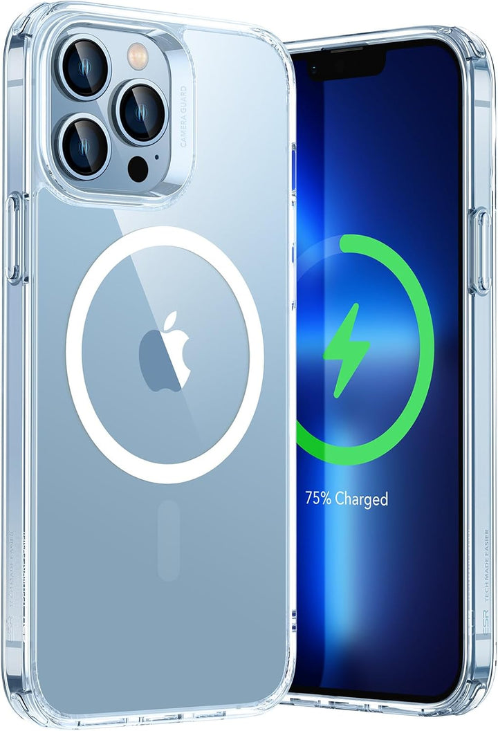 ESR für iPhone 13 Pro Hülle, Kompatibel mit MagSafe HaloLock, Hybrid Magnetisches Kabelloses Laden,