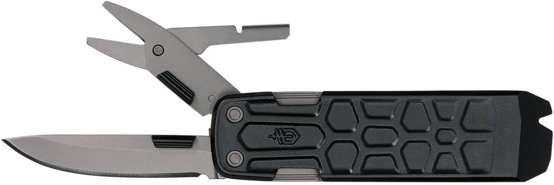 Gerber Multi-Tool mit 7 Funktionen, Messer mit glatter Klinge und Gürtelclip, Lockdown Slim Pry, Gus