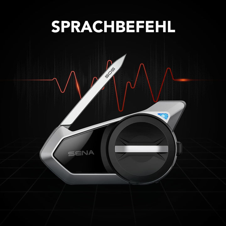 Sena 50S Motorrad Bluetooth Headset mit Drehrad und Sound by Harman Kardon, integriertem Mesh Interc