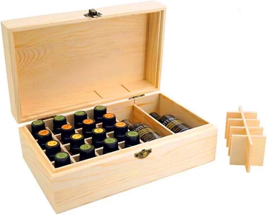 CHSEEA Ätherisches Öl Display Ständer Gestell Halter Organisator, 36 Löcher Holz Box Veranstalter Au