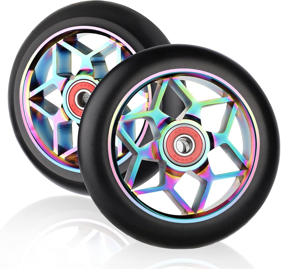 DBREAKS Stunt Scooter Rollen, 2 Stück Scooter Ersatzräder, 110mm Scooter Räder mit ABEC, 9 Kugellage