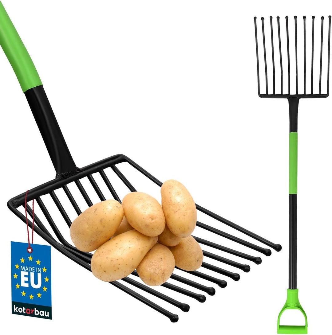 KOTARBAU® Kartoffelgabel Heuforke 10 Zinken 120cm mit Metallstiel