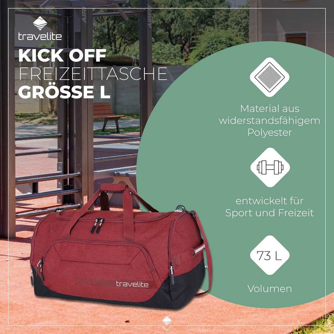travelite grosse Reisetasche Grösse L, Gepäck Serie KICK OFF: Praktische Reisetasche für Urlaub und