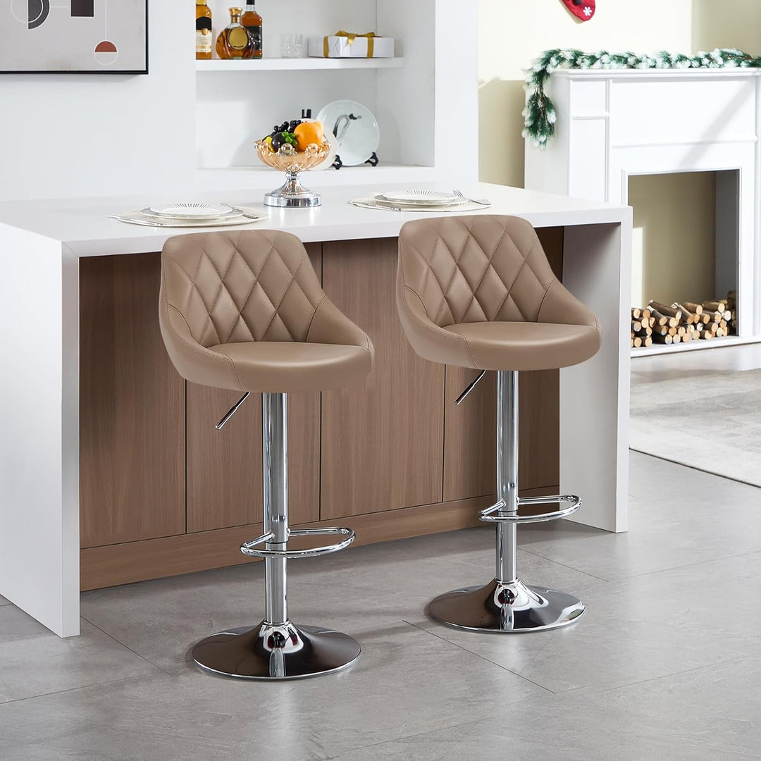 WOLTU BH23kk-1 1er Barhocker Barstuhl, leichte reinige Kunstleder, Gute gepolsterte Sitzfläche, Höhe