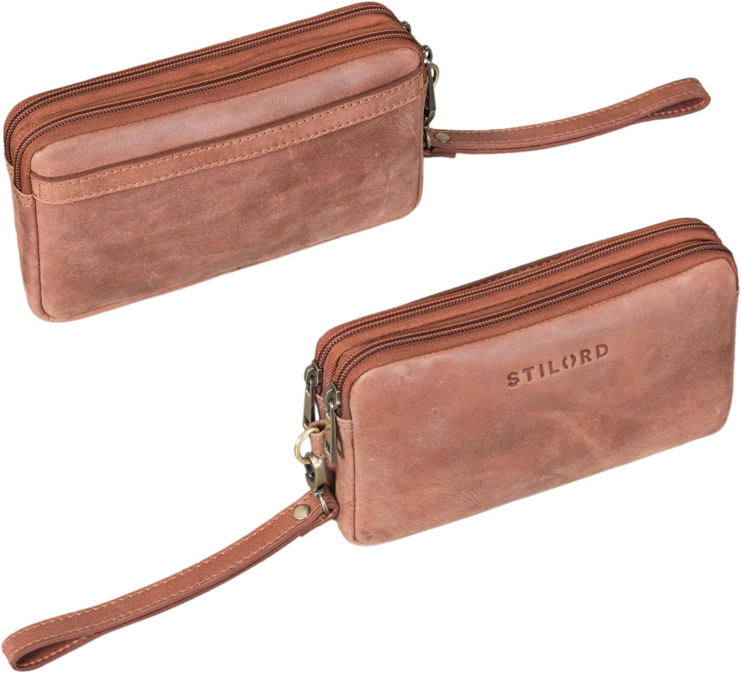 STILORD 'Richie' Handgelenktasche Leder Männer Kleine Herrenhandtasche mit Abnehmbarer Schlaufe Mode