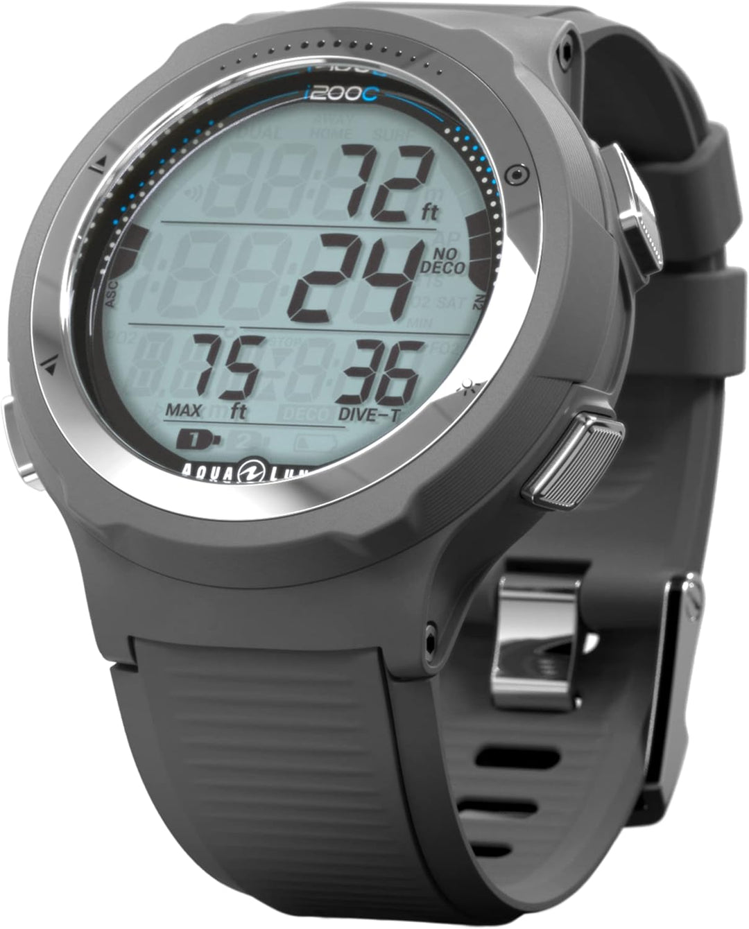 AQUALUNG Unisex-Adult I200c Dekompressionstauchcomputer, Charcoal, Standard Size EU