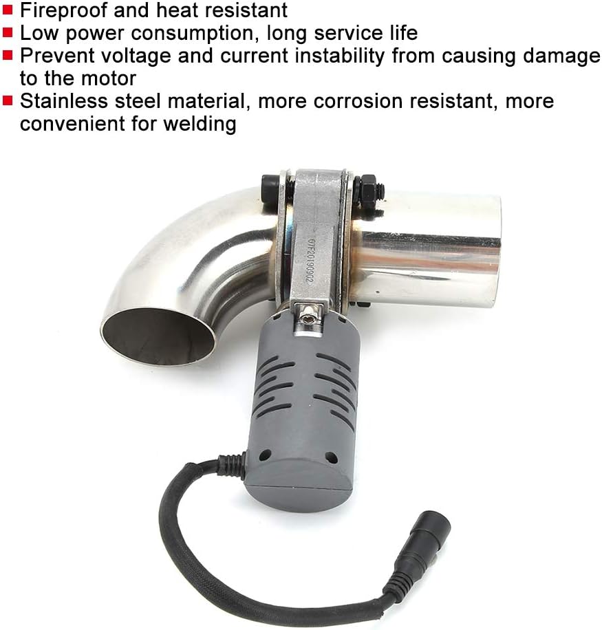 Auslassventil Schalldämpfer, 304 Edelstahl Elektrisches Auslassventil Schalldämpfer-Absperrventil Ca