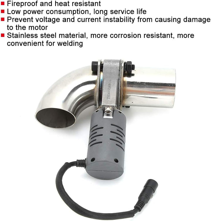 Auslassventil Schalldämpfer, 304 Edelstahl Elektrisches Auslassventil Schalldämpfer-Absperrventil Ca