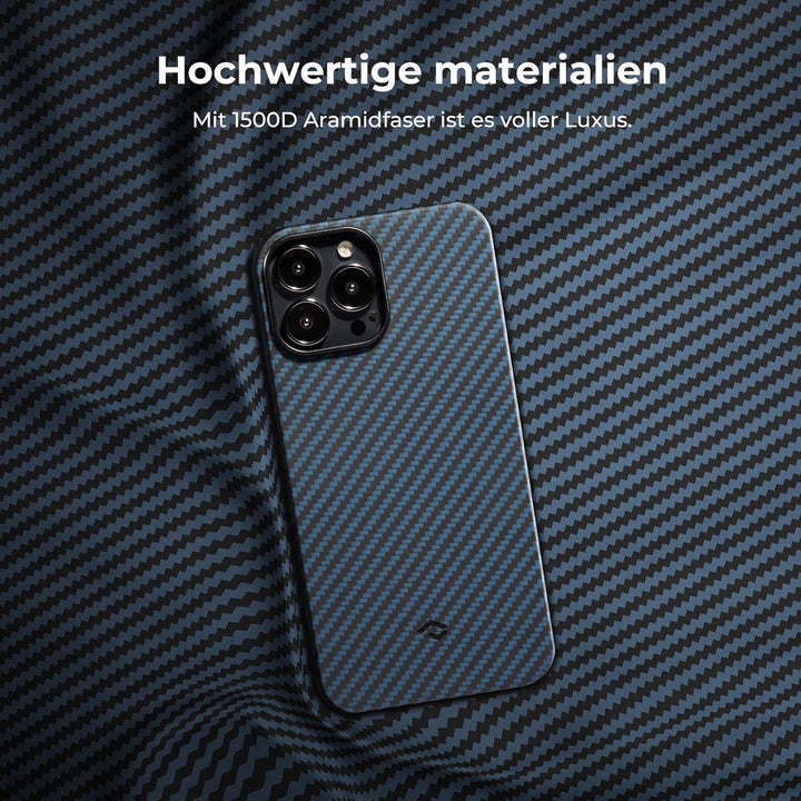 pitaka Hülle für iPhone 13 Pro Magnetische Schutzhülle Ultradünne Handyhülle aus 1500D Aramidfaser K