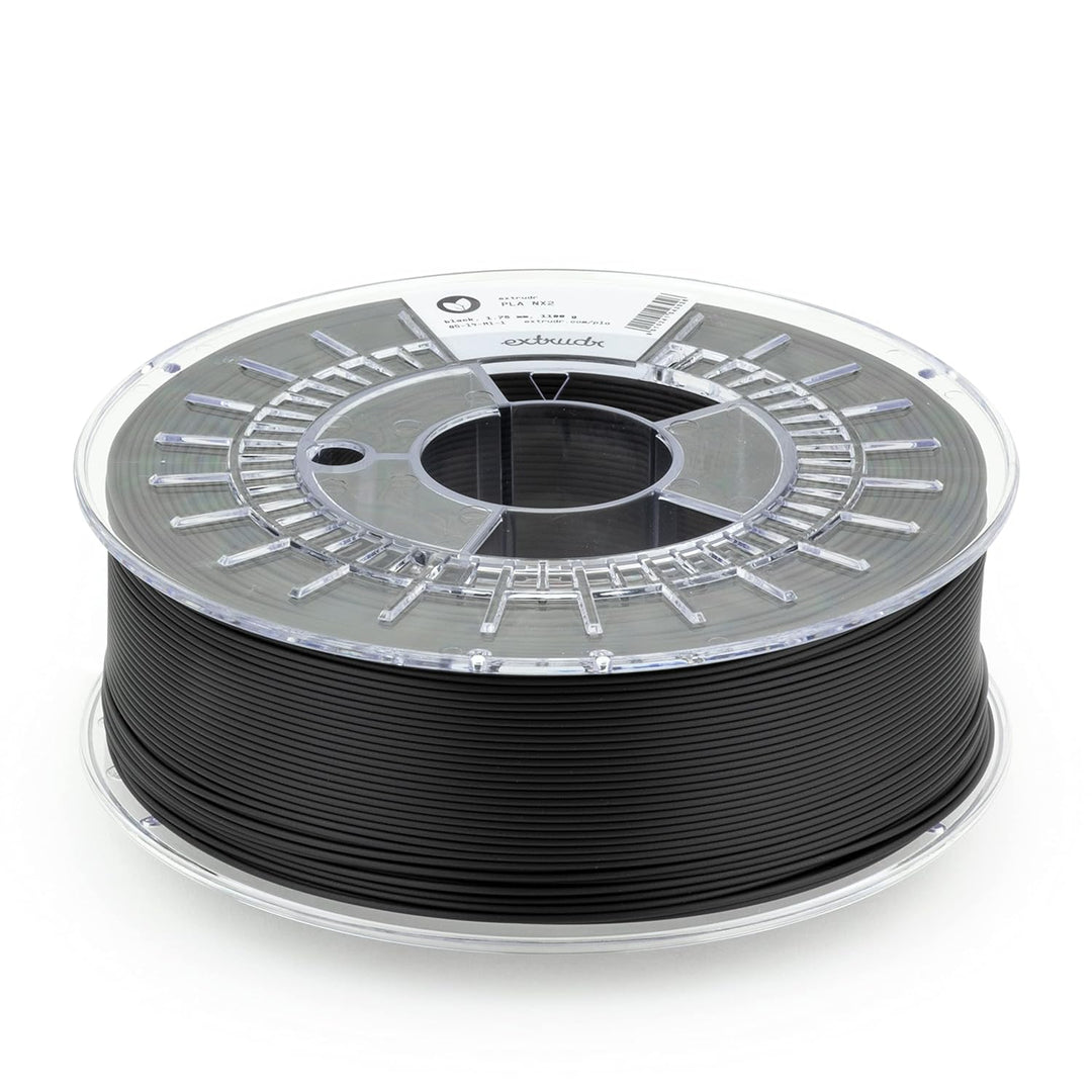 extrudr® PLA NX2 MATT ø1.75mm (1kg) 'SCHWARZ MATT' - 3D Drucker Filament - Made in Austria