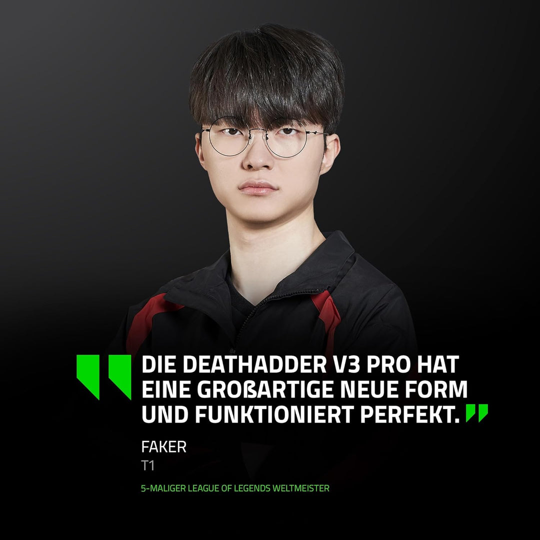 Razer DeathAdder V3 Pro + HyperPolling Wireless-Adapter - Ultra leichte E-Sport-Maus mit echten 8K H