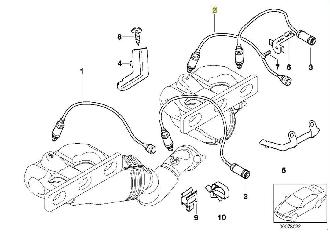 BMW M52 M54 Engine Oxygen Sensor Lambda Probe 1437586