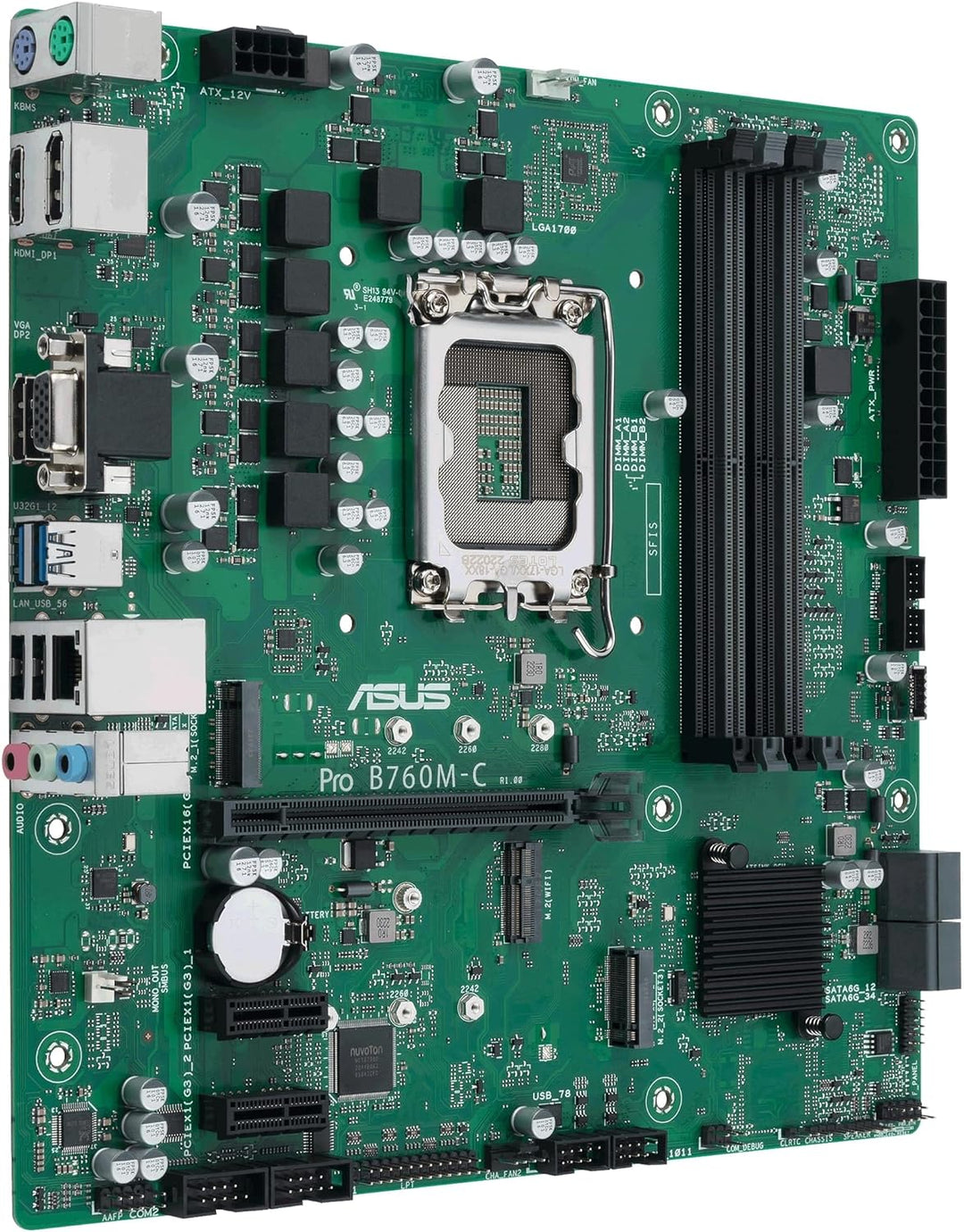 ASUS PRO B760M-C CSM Business Mainboard Sockel Intel LGA 1700 (mATX, CSM, Control Center Express, CO