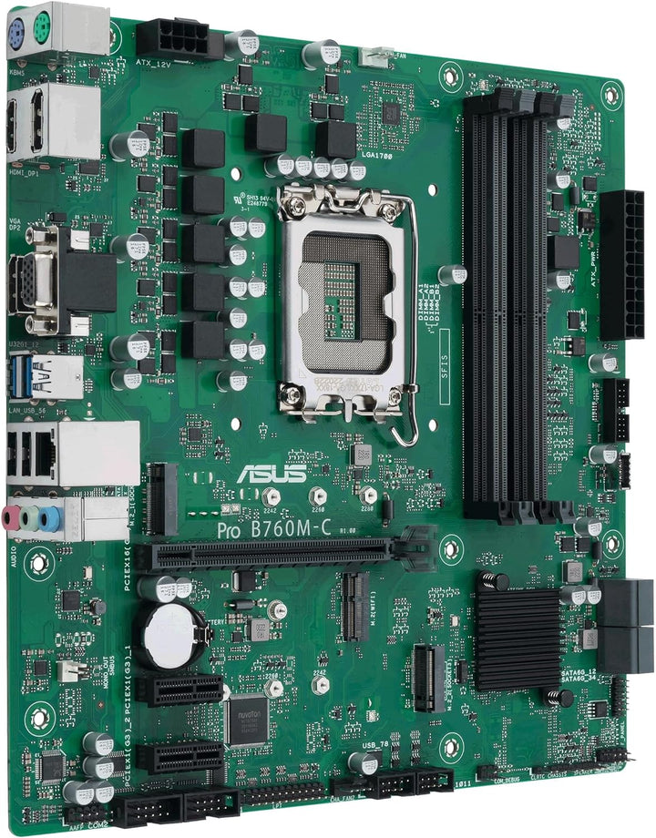ASUS PRO B760M-C CSM Business Mainboard Sockel Intel LGA 1700 (mATX, CSM, Control Center Express, CO