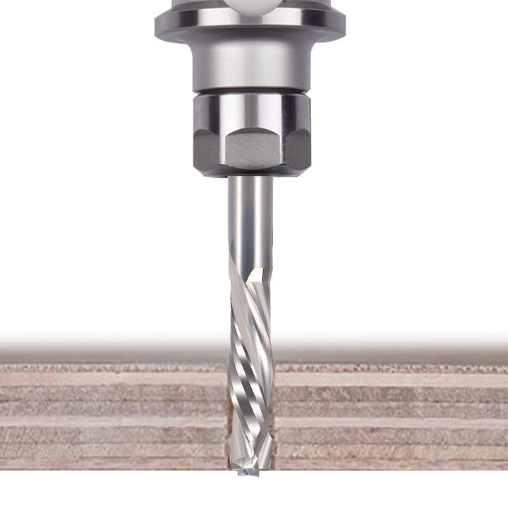 EU_HOZLY 3.175x15mm UP & DOWN Schneiden Sie zwei Flöten Spiral Hartmetallwerk Werkzeugschneider für